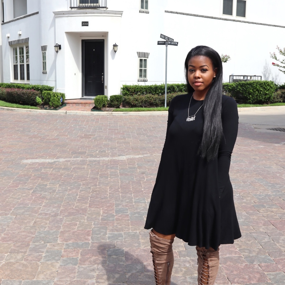 Black Poly Dress